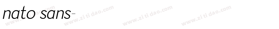 nato sans字体转换